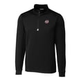 thumbnail image 2 of Men's Cutter & Buck  Black UMass Minutemen Traverse Stretch Quarter-Zip Pullover Top, 2 of 3
