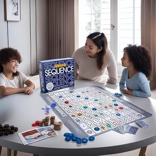 Jumbo Sequence Board Game, 125 Piece Party Board & Mat Game