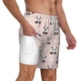 thumbnail image 3 of Balery Cute Panda Mens Swim Trunks Swim Shorts for Men Quick Dry Inseam Beach Shorts with Compression Liner Pocket-Small, 3 of 9
