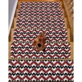 thumbnail image 2 of Black Red,Stair Treads for Wooden Steps Indoor Runner Rug Carpet,Abstract Minimalist Geometric Lines Stripes Art 15 Pieces Peel and Stick Staircase Step Treads Covers Washable Throw Door Mats,30"x8", 2 of 6