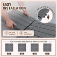 thumbnail image 7 of Devoko 44 Pack Interlocking Deck Tiles, 12x12 Inch Waterproof Plastic Patio Floor Tiles, Snap Lock Outdoor Flooring for Balcony Pool Garden, Gray, 7 of 7