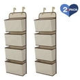 thumbnail image 2 of Delta Children 4 Pocket Over The Door Hanging Organizer - 2 Pack, Easy Storage/Organization Solution - Versatile and Accessible in Any Room in the House, Beige, 2 of 4