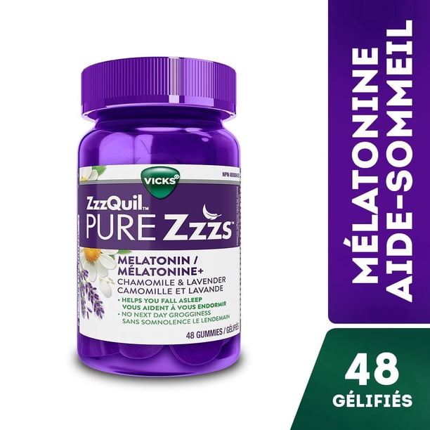 Vicks ZzzQuil PURE Zzzs Melatonin Sleep Aid Gummies with Chamomile