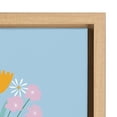 thumbnail image 3 of Kate and Laurel Sylvie Happy Flowers Framed Canvas Wall Art by Duchess Plum, 18x24 Natural, Whimsical Floral Art for Wall, 3 of 7