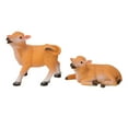 thumbnail image 2 of Cattle Figurine, Lifelike Look Strong Durable Calf Statue 2 Pieces  for Office, 2 of 8