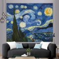 thumbnail image 2 of Famous Art Prints Backdrop with Classical Van Gogh Oil Painting Pattern for Living Room Dorm Decor, 2 of 5