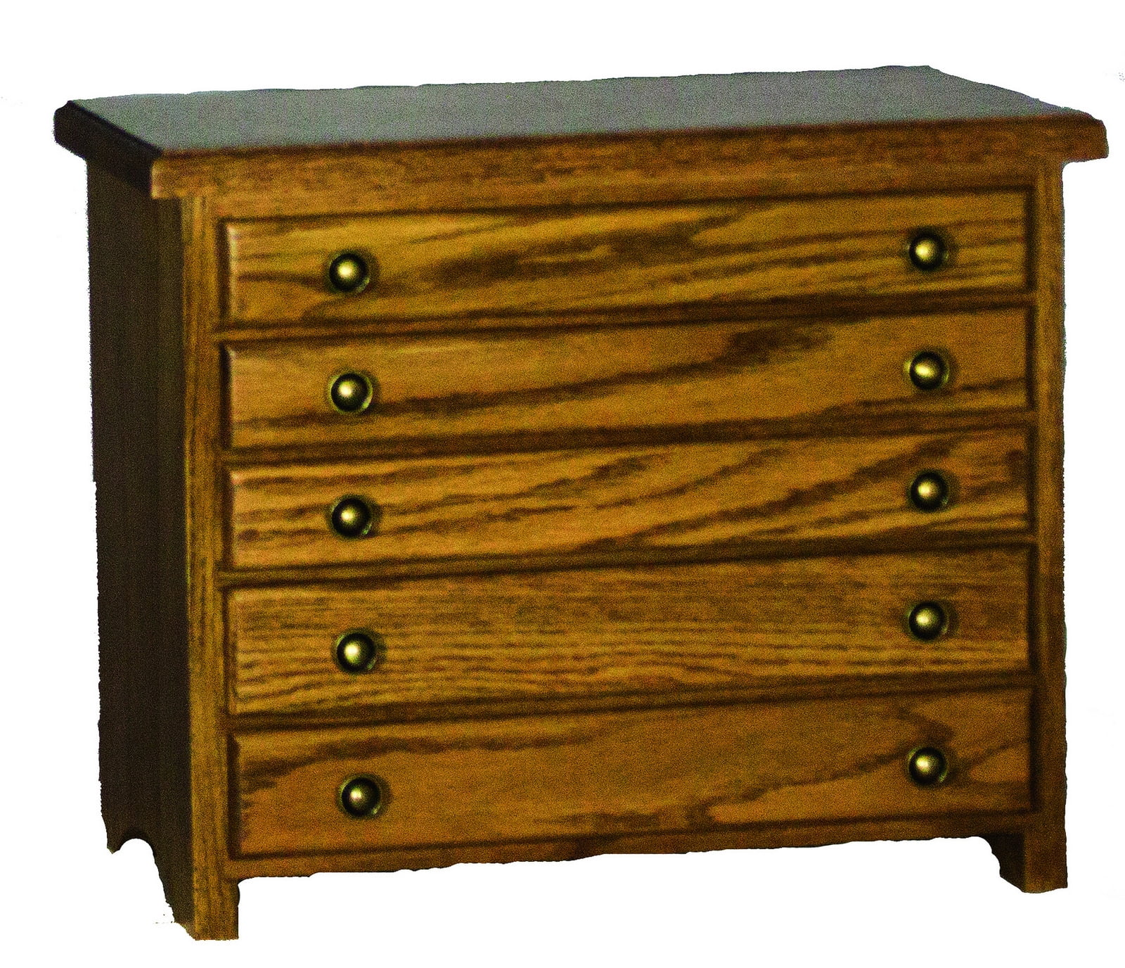 Furniture Barn USA™ Oak 5 Drawer Jewelry Chest