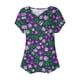 thumbnail image 5 of Tops de Algodón para Mujeres Cuello en V Moda Casual Manga Corta Primavera Verano Top para el Hogar Y Diario, 5 of 6