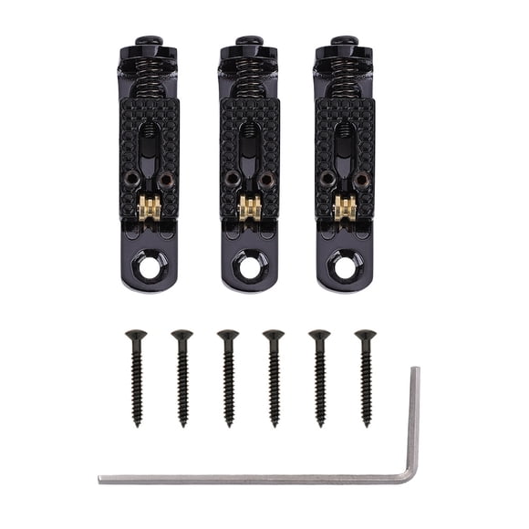 Puente de guitarra de una sola cuerda Jadeshay 3 piezas Negro