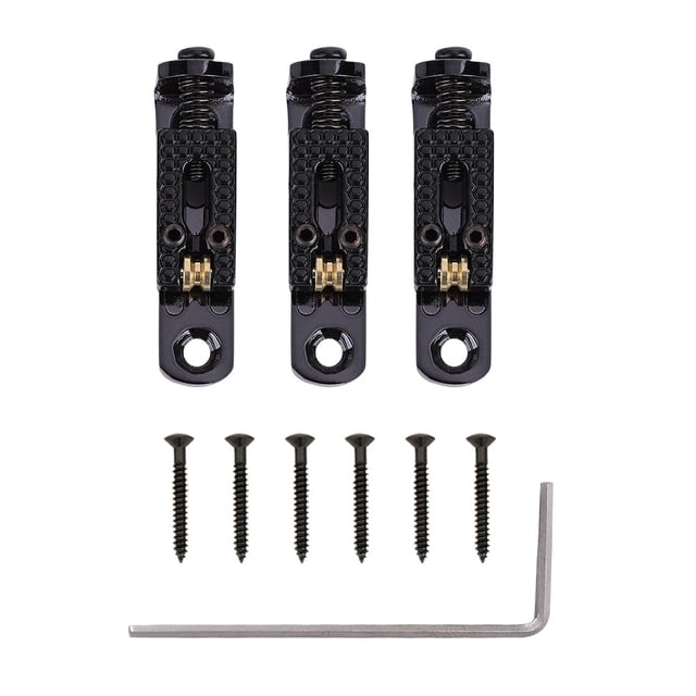 Puente de guitarra de una sola cuerda Jadeshay 3 piezas Negro