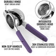 thumbnail image 3 of Zulay Lemon Squeezer Stainless Steel with Premium Heavy Duty Solid Metal Squeezer Bowl and Food Grade Silicone Handles - Large Manual Citrus Press Juicer and Lime Squeezer Stainless Steel (Purple), 3 of 7