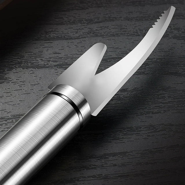 Cuchillo de cocina multifuncional 5 en 1 | Desvenador, pelador y descamador de camarones | Cortador de lomos de camarones y destripador de pescado de acero inoxidable