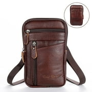 TSV Crossbody Cell Phone Bag, PU Leather Belt Bag Purse Pouch with Belt Clip, Phone Holster Case Fit for iPhone, Samsung