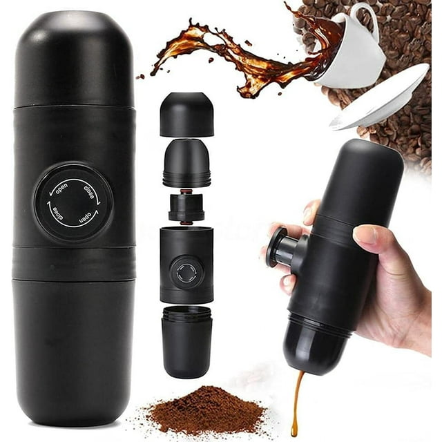 Máquina de café expreso portátil, cafetera de mano, aparatos de viaje, cafetera Manual Mini cafetera