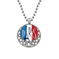 thumbnail image 1 of Pendentif Drapeau National France Tour Eiffel Paris Colliers Lune Rétro Étoiles Bijoux, 1 of 3