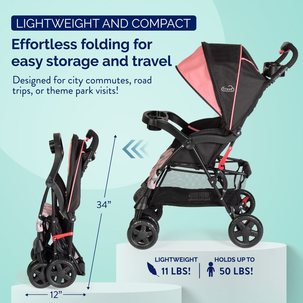 Kolcraft Cloud Sport Lightweight Stroller Coral Mexico Ubuy