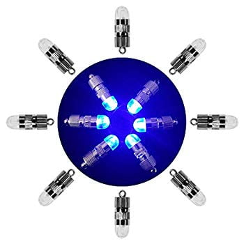String And Balloon Lanterns Pack of 12/30/50/100 Colorful LED Mini Non-Blinking Lights for Paper Lanterns Balloons Floral Wedding Halloween Christmas Party Decoration Centerpieces (12, Blue) ()