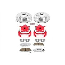 PowerStop Front Z26 Street Warrior Brake Pad and Rotor Kit with Red Powder Coated Calipers Fits: HONDA Select Models KC2384-26
