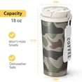 thumbnail image 3 of Camouflage 18oz Double Drinking Coffee Mug – Vacuum Insulated Stainless Steel Travel Cup with Leakproof Lid, 316 Steel Thermos Tumbler for Hot & Cold Beverages, 3 of 6