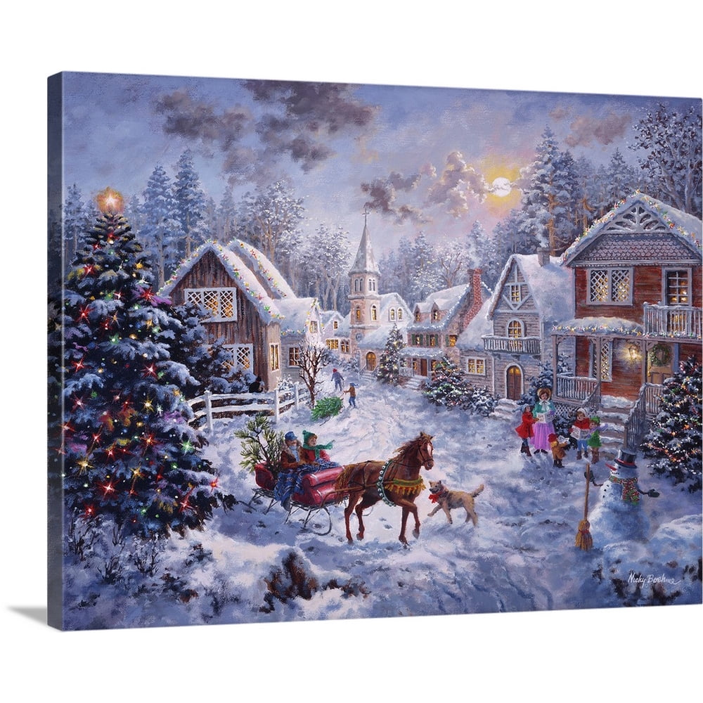 Great BIG Canvas "Merry Christmas" Canvas Wall Art