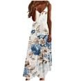 thumbnail image 2 of Puntoco Vestidos Mujer Moda Elegante Verano Casual Sólido V-Cuello Camis Vestido Largo Sin Mangas, 2 of 5