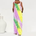 thumbnail image 5 of Moxiu Mardi Gras Overalls for Women Sequin Printed Wide Leg Jumpsuit Overalls Dressy Adjustable Strappy Rompers with Pockets 2025 Multicolor,XXL, 5 of 7