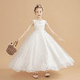thumbnail image 6 of Flower Girl Dress Applique First Communion Special Occasion Wear for Kids Stylish and Adorable Dress for Wedding (2 -3Years）, 6 of 9