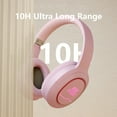 thumbnail image 4 of Fnochy Headphones Wireless Bluetooth, 10H Bluetooth Headphones Over Ear with Music Modes, Hands-Free Calls, Deep Bass Headphones for Travel Home Office Cellphone PC (Pink), 4 of 8