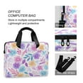 thumbnail image 4 of 16" Laptop Tote Bag Laptop Sleeve Case Computer Briefcase for Work & Travel Pink and Purple Flowers, 4 of 8