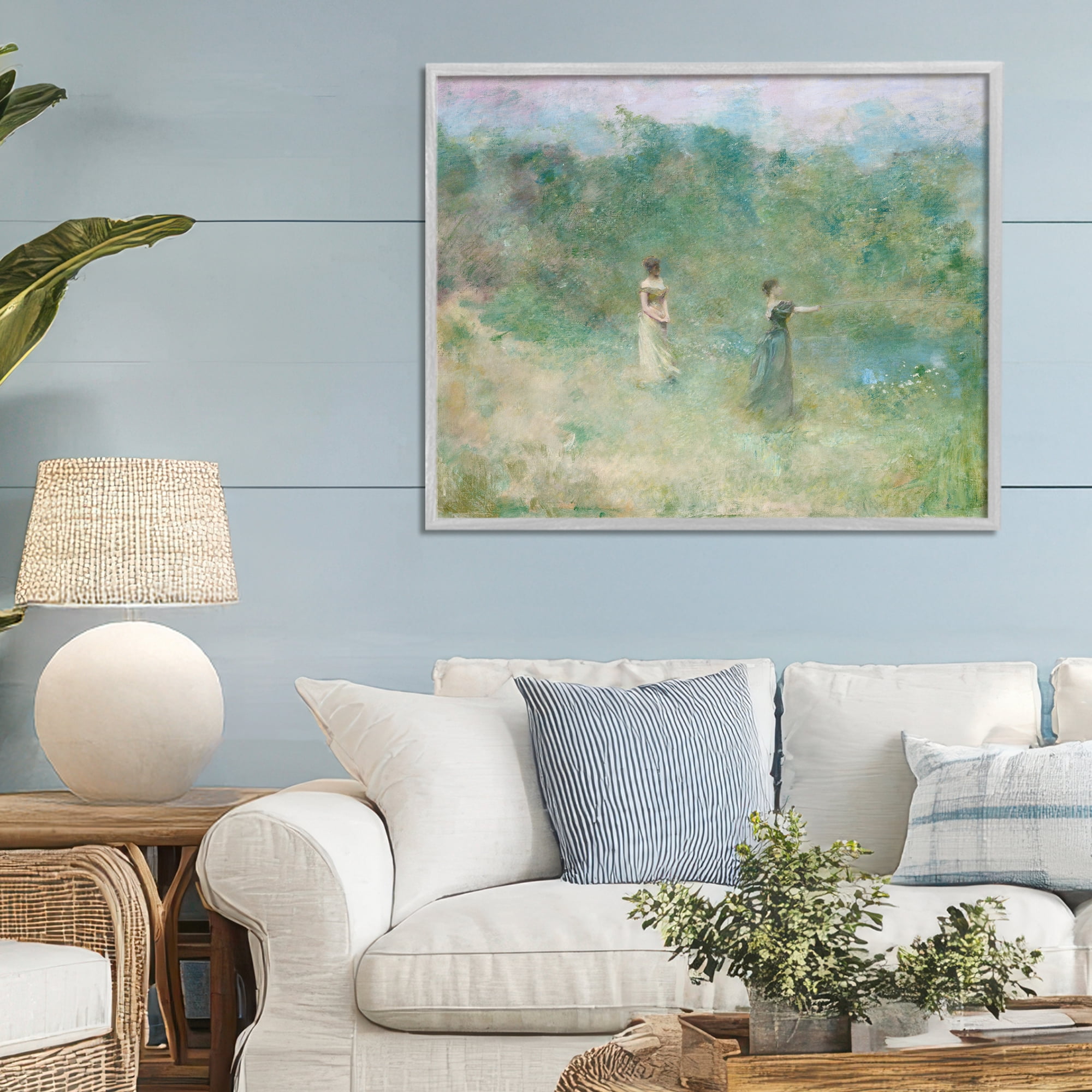 Stupell Industries Vintage Summer Fishing Ladies Gray Framed Giclee Art, design by Wild Apple Portfolio