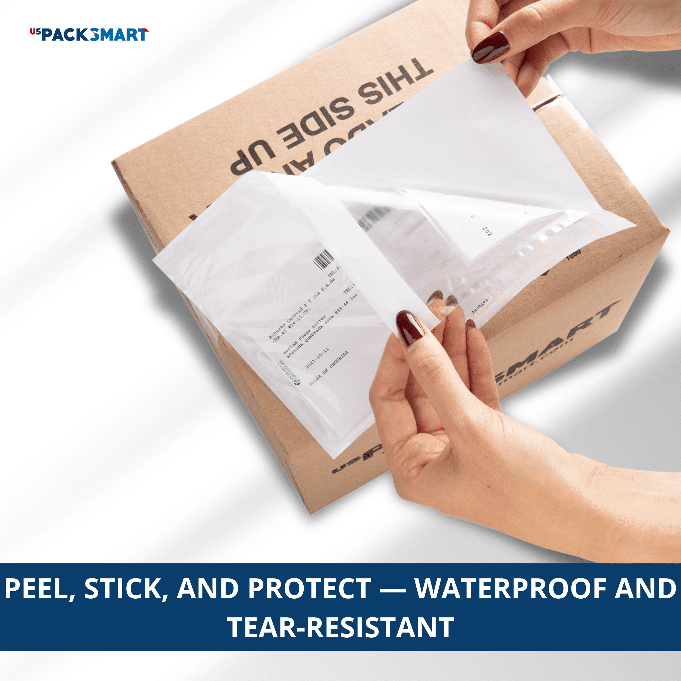 USPACKSMART 500 Units, 6"x8.5" Clear Packing List Shipping Label Envelopes - Heavy Duty Adhesive, Ideal for Labels, Invoices & Documents