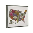 thumbnail image 5 of Stupell Industries United States Country Map Detailed Botanical State Flowers Graphic Art Luster Gray Floating Framed Canvas Print Wall Art, Design by Valentina Harper, 5 of 5