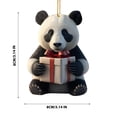 thumbnail image 3 of Gallickan Panda Christmas Ornament, Hanging Panda Ornament for Christmas Tree - 3.14 inch Hanging Decor - Cute Panda Backpack Accessories, C, 3 of 6