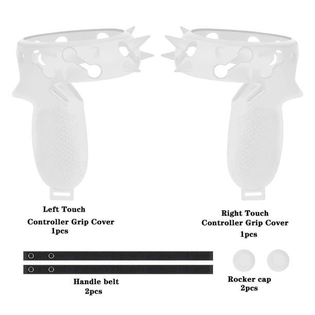 VR Handle Cover Silicona Gamepad Protector Reemplazo de la cubierta del controlador de juego para Oculus quest 2, Blanco AweSitey EL001349-02