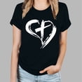 thumbnail image 2 of Blusas de Manga Corta para las Mujeres Imprimir Cuello Redondo Camiseta, Blusa Clásica Vintage para la Primavera Y el Verano, 2 of 4