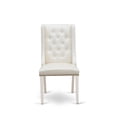 thumbnail image 4 of East West Furniture Forney 38" Fabric Dining Chairs in White/Gray (Set of 2), 4 of 6