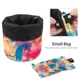 thumbnail image 4 of PhooArto Travel Cosmetic Bags Barrel Makeup Bag, Multifunctional Toiletry Bucket Bags Round Organizer Storage Pocket, Tie Dye Skull Pattern, 4 of 6