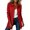 Red, variant on Women's Cardigan Coat Button Down Collared Long Sleeve Solid Casual Elegant Fall Winter Lightweight Soft Loose Jacket, Red XS