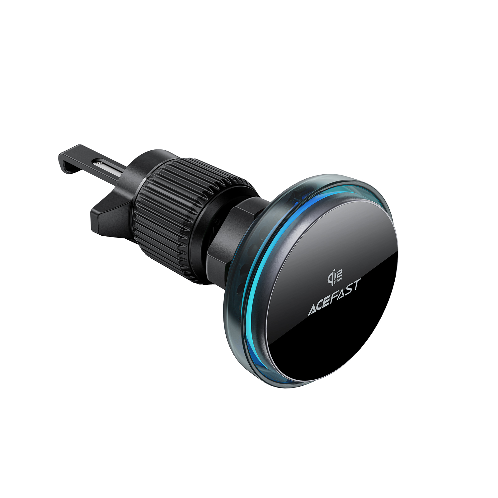 ACEFAST Magnetic Wireless Car Charger, 25W Fast Wireless Charging with Cooling Fan, Color Changing Light, 360° Rotation for All Car Vents