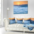 thumbnail image 3 of Designart Sunrise Over Misty Sea Waters - Landscape Photography Throw Pillow - 18x18, 3 of 5
