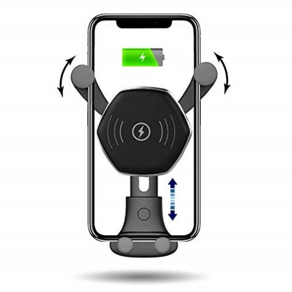 Chargeur de Voiture Sans Fil, Support de Voiture de Chargeur Sans Fil Rapide, Porte-Téléphone de Ventilation pour Samsung S10/10+/10e/9/9+/8/Note 8 iPhone XS Max/XS/XR/X/ 8/8 Plus et Tous les Téléphones Qi. (Modèle?)