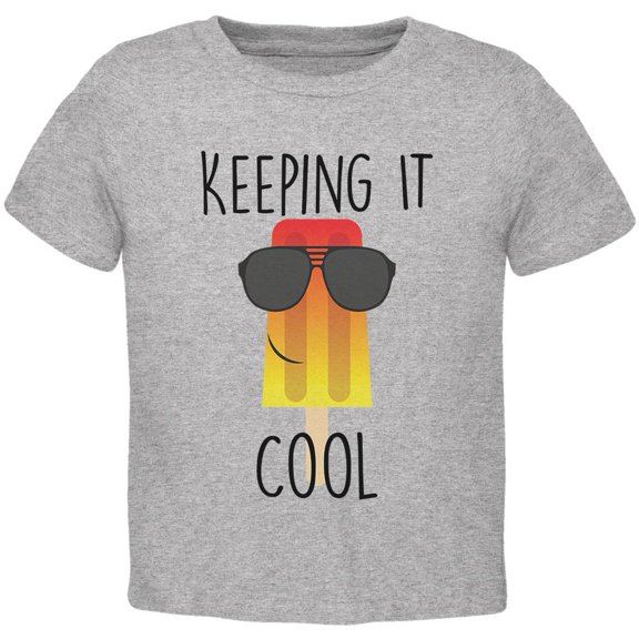 Summer Sun Ice Pop Keeping it Cool Toddler T Shirt Heather 3T