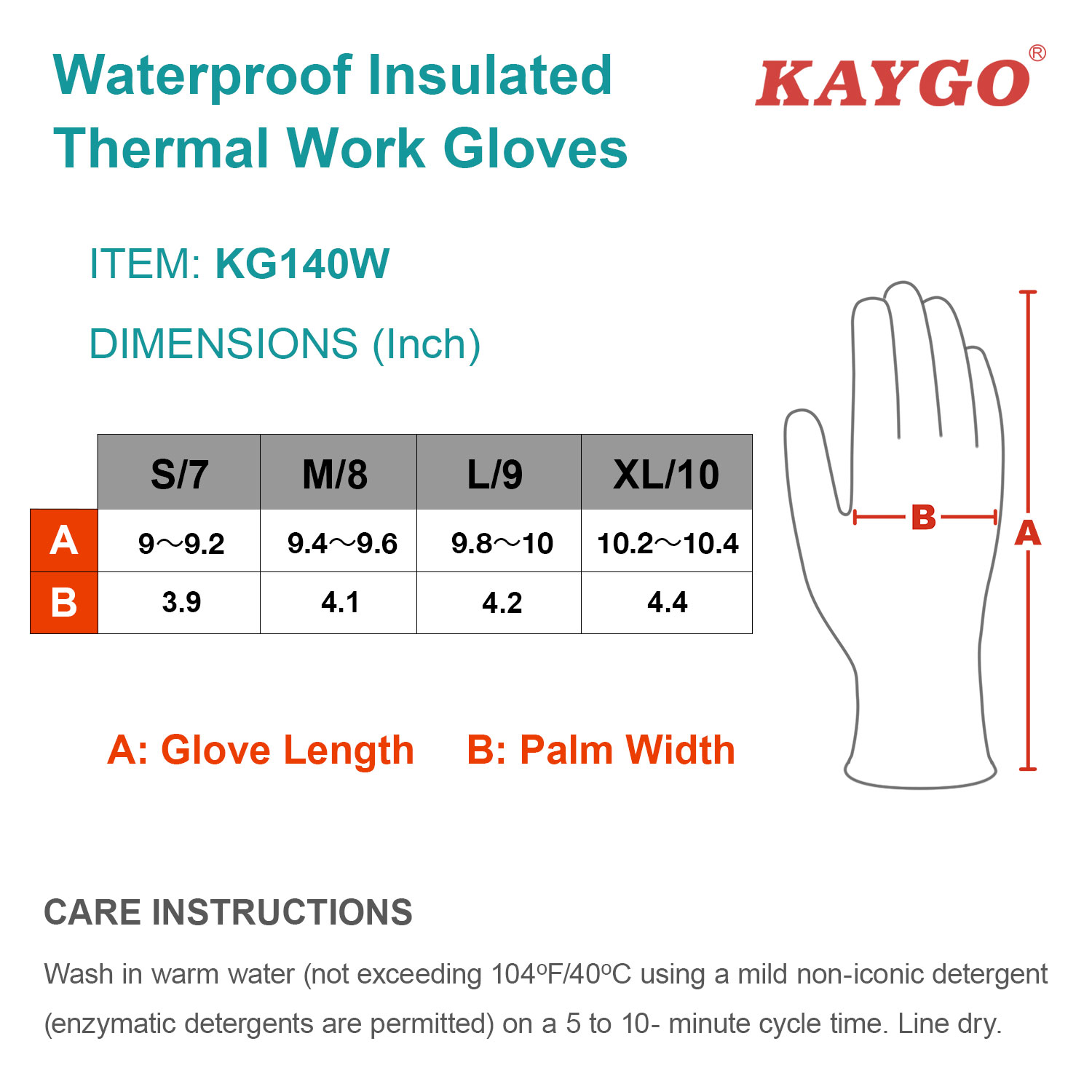 KAYGO Winter Waterproof Thermal Work Gloves photo 8