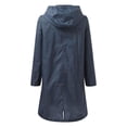 thumbnail image 4 of APEXFWDT Packable Rain Jacket Women Waterproof Lightweight Raincoat with Hood for Hiking Outdoor Travel Windbreaker, 4 of 6