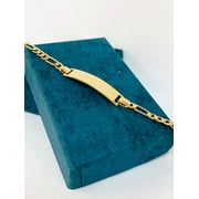 Prime Jewelry 269 18K Gold Filled Baby ID Figaro Link Bracelet 5.5" in Gold