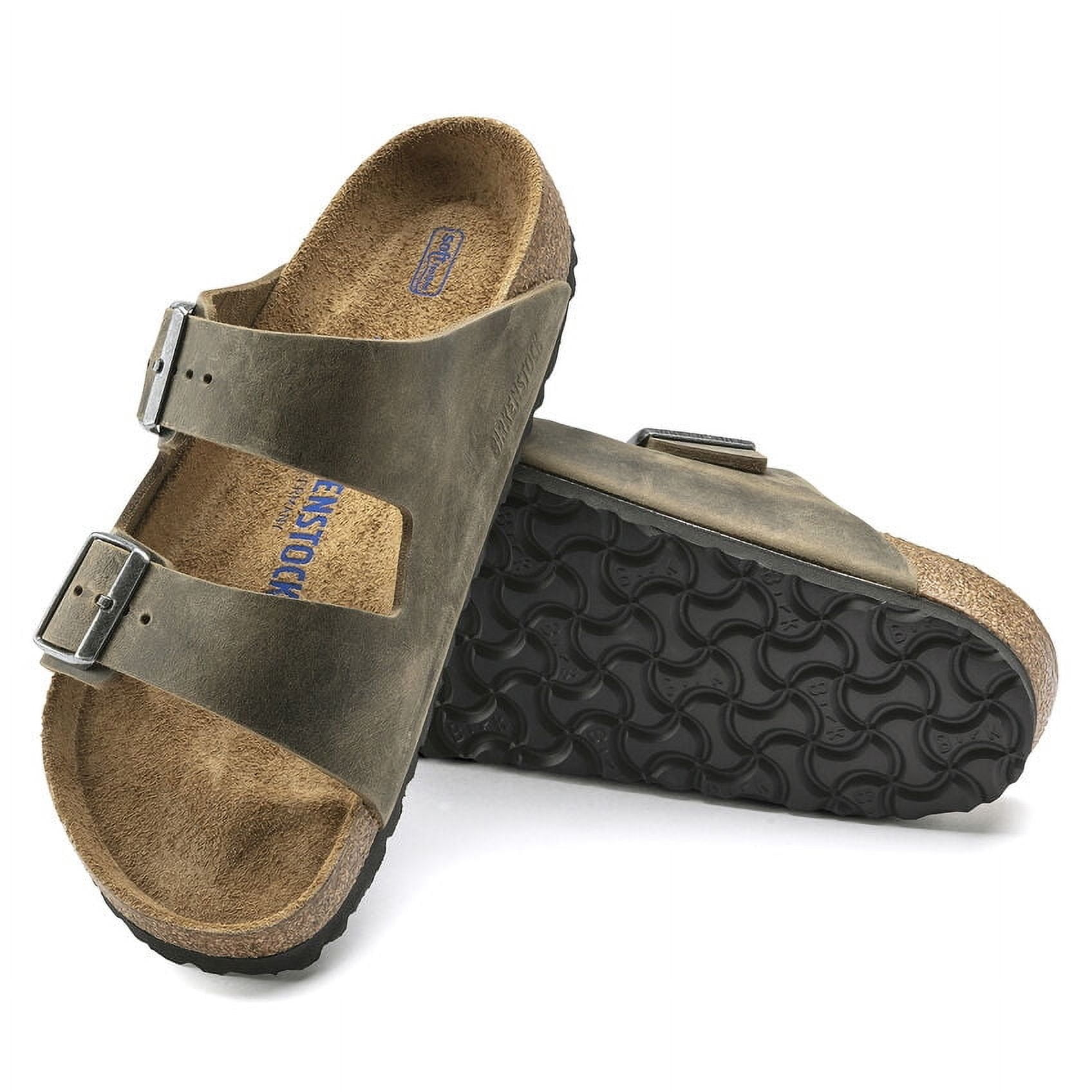 Birkenstock Women's Arizona Leather Sandal, 43, Brown