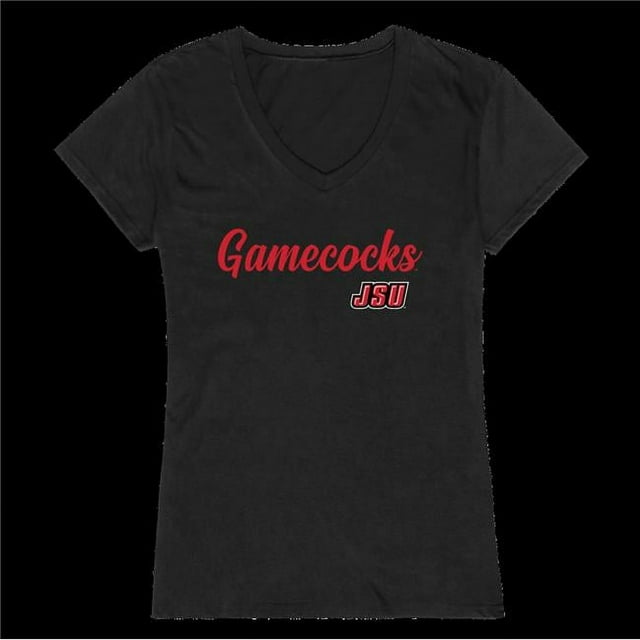 W Republic 555-126-BK2-04 Jacksonville State Gamecocks Script Womens T-Shirt, Black - Extra Large