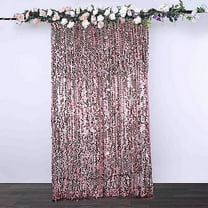BalsaCircle 8 feet x 8 feet Pink Big Payette Sequin Backdrop Curtain Wedding Party Photo Booth Decorations