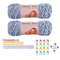 thumbnail image 1 of Hand Woven Crochet Yarn 100% Polyester Velvet Yarn Soft & Colorful Yarn for Knitting & Crocheting Beginner Friendly Craft Yarn, 1 of 5