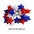 thumbnail image 2 of Patriotic LED Star String Lights Red White Blue US Independence Day Decoration Battery Operated Indoor Outdoor July 4th Memorial Day Holiday Lighting, 2 of 3